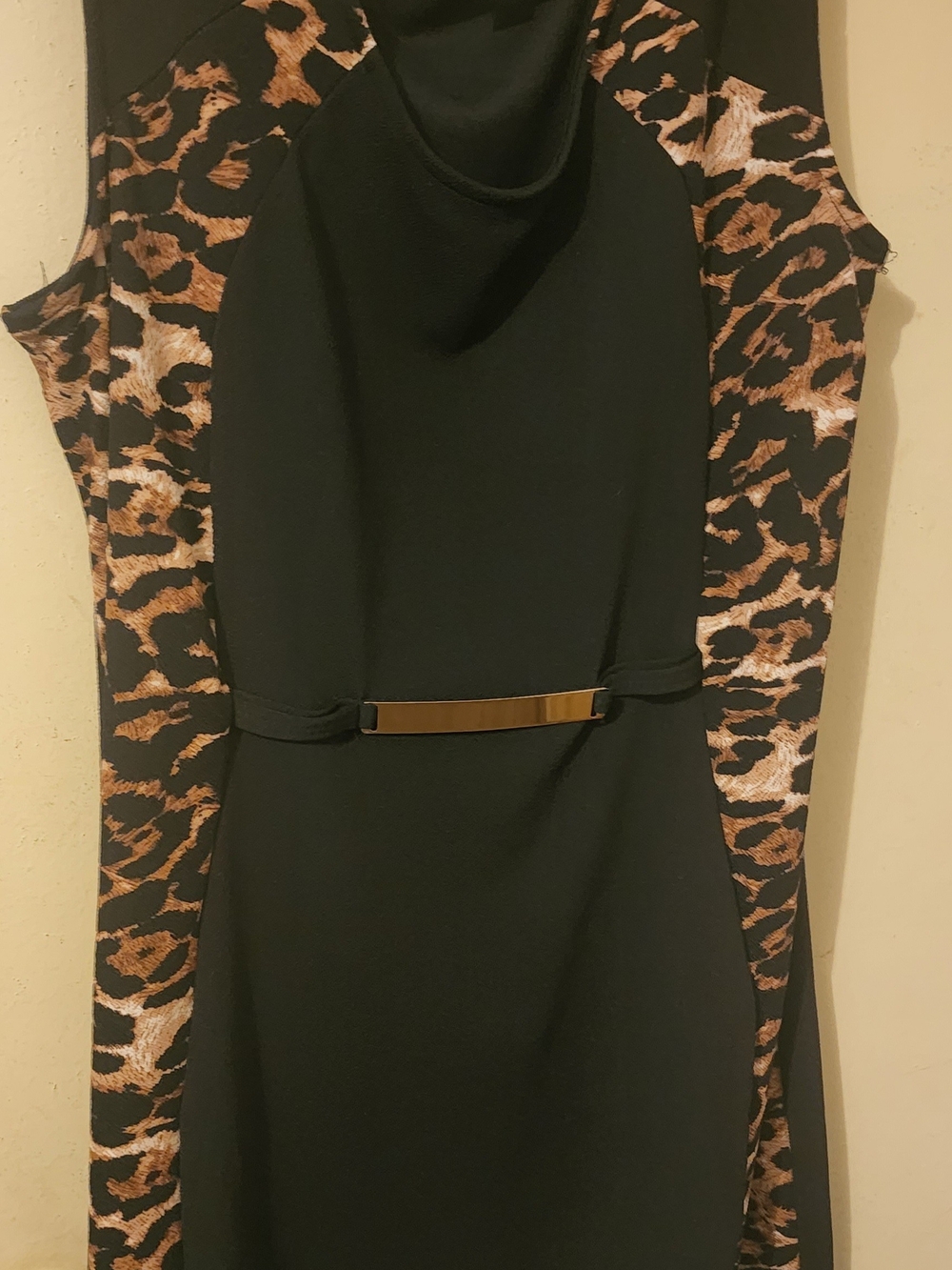 Black And Leopard Dress